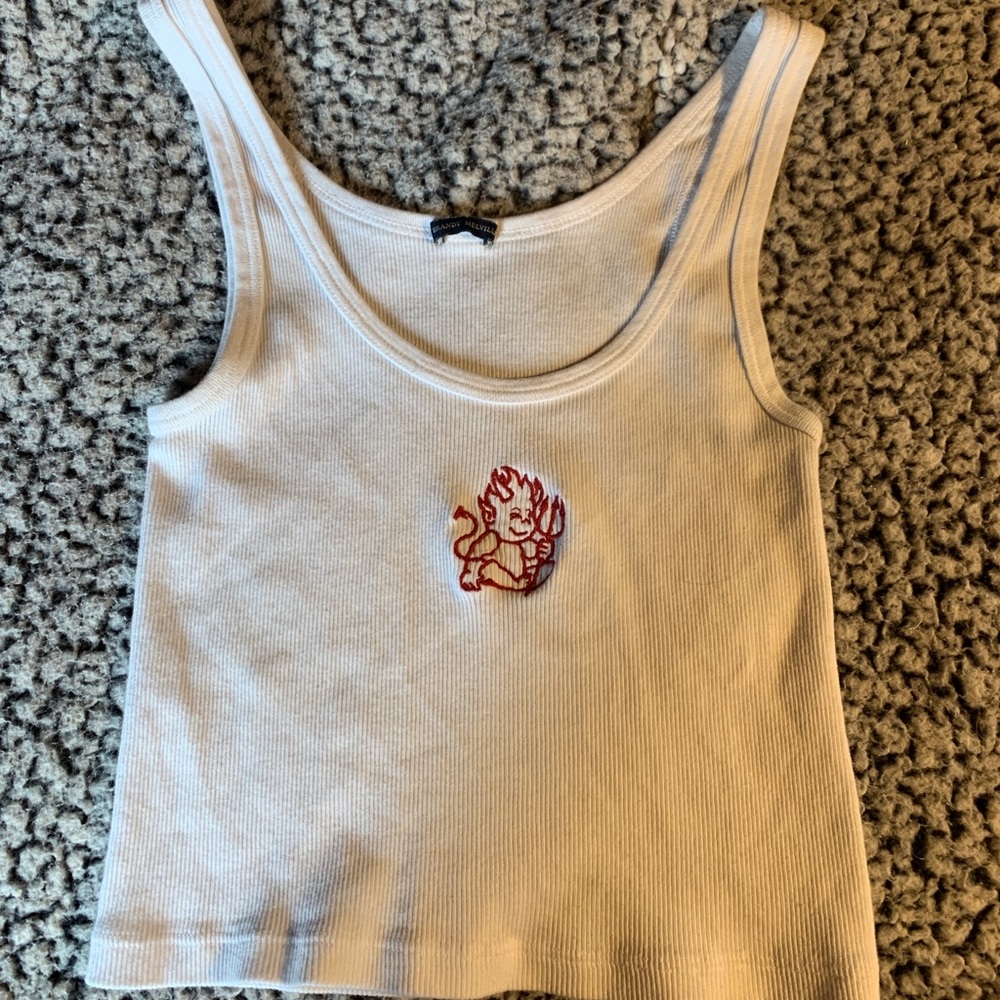 white devil crop top Brandy Melville